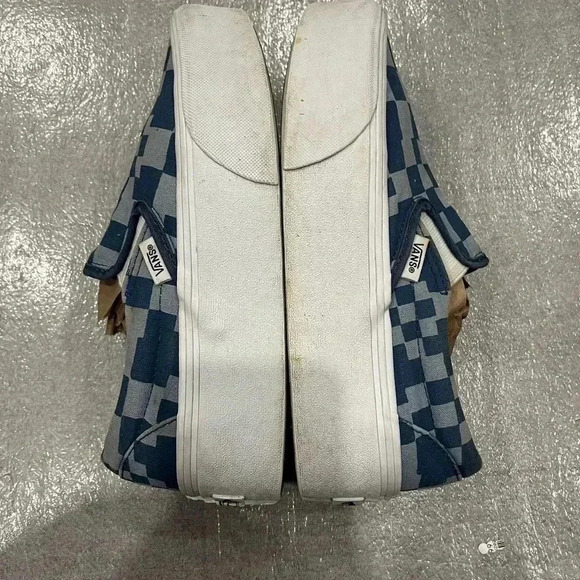 [W7.5]Vans Shoes Vans Classic Slip-On Platform Multi  Check Blue Women's - Picture 6 of 11